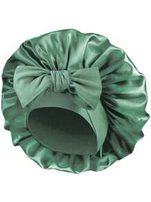 1 pezzo Fascia elastica per capelli in raso a righe larghe per donna, copricapo per la cura dei capelli