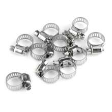 10pcs Adjustable Hose Clamp Set For Cars & Motorcycles - Fuel Line Jubilee Clips For Garden DIY Plumbing Projects