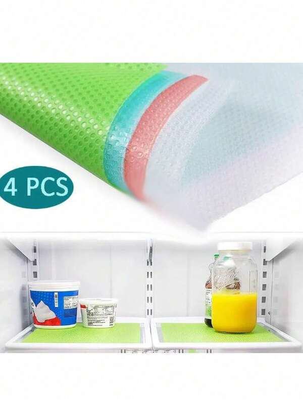 4/5pcs Refrigerator Mats Refrigerator Liners Refrigerator Pads Shelf Mats Washable Fridge Liners Drawer Table Placemats