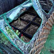 1pc 128 Gallon 8-Grid Breathable Grow Bag, Suitable For Vegetables, Flowers And Seedlings - Durable And Lightweight Plant Container With Net Pattern, For Indoor/Outdoor Use, Movable And Space-Saving Design, Home & Garden Decor, Vegetable Storage, Seedling Box, Classic Easy-To-Transplant Pot