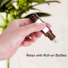 4 Pack 10 Ml Essential Oil Roller Bottles With Stainless Steel Roller Ball Refillable Leakproof Empty Thick Amber Glass Roll On Bottles With Metal Caps For Travel Perfume - 4PackAmberwithGoldCaps - View 6