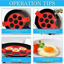 1 Stück antihaftbeschichtete Pfannkuchen Form Ring Silikon Spiegelei Form wiederverwendbare Pfannkuchen Hersteller Ei Ring Küche Kochen Backwerkzeug (runde Form)