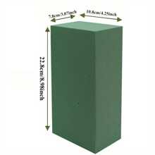 1pc Green Floral Foam, Rectangular Shaped Floral Craft Base, Suitable For Wedding Floral Decor Accessories