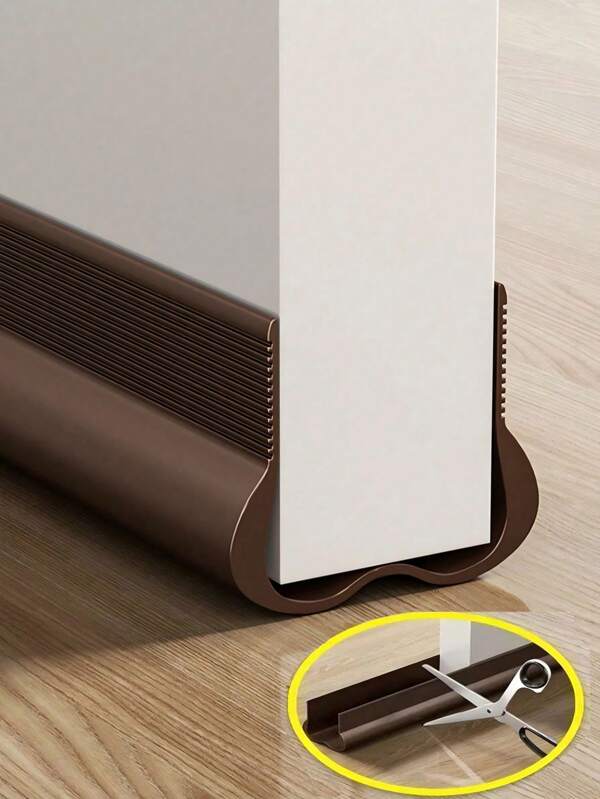1pc Customizable Door Draft Stopper, PVC Insulation Seal Strip Against Bugs, Wind, Cold For Door Gaps