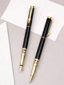 1 Piece High Quality Brand Dragon Crystal Rhinestone Business Men Gift Writing Pen Luxury Signature Pen School Supplies, Back To School - 1 Pen - View 8