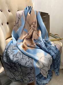 FADZOYLE 1 Stück 180*90cm Damen Seidentuch, Blume Muster Muster, seidig weiche Haptik, vintage Sommer Strandüberwurf, Satinkopftuch, Halstuch, Haargummi, Handtaschentuch, elegantes Abendkleid, Reise, Büro, Hochzeit und Geschenk - Verschiedenfarbig - Übersicht 29