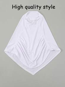 1件装女士纯色速戴头巾，休闲褶皱头饰，实用头巾，可作头巾、长款头巾、速戴头巾，适合日常佩戴，四季皆宜。 - 褶皺頭巾 - 查看 25