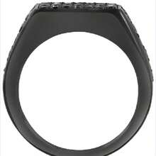 1PC Men's Fashion Vintage Ring Wedding Band Engagement Party Ring Casual Accessories Father's Day Birthday Christmas Gift Men's Luxury Jewelry US 6-13# - 黑色 - 查看 3