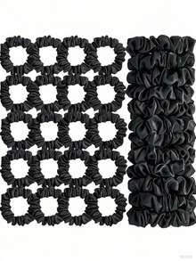 20pcs Satin Plain Hair Scrunchies, Suitable For Women 14+ Years Old, Won't Damage Hair, Versatile Hair Accessories, Hair Ties, Scrunchy Hair Ties, Washing Face ,Head Piece - Multicolor - View 6