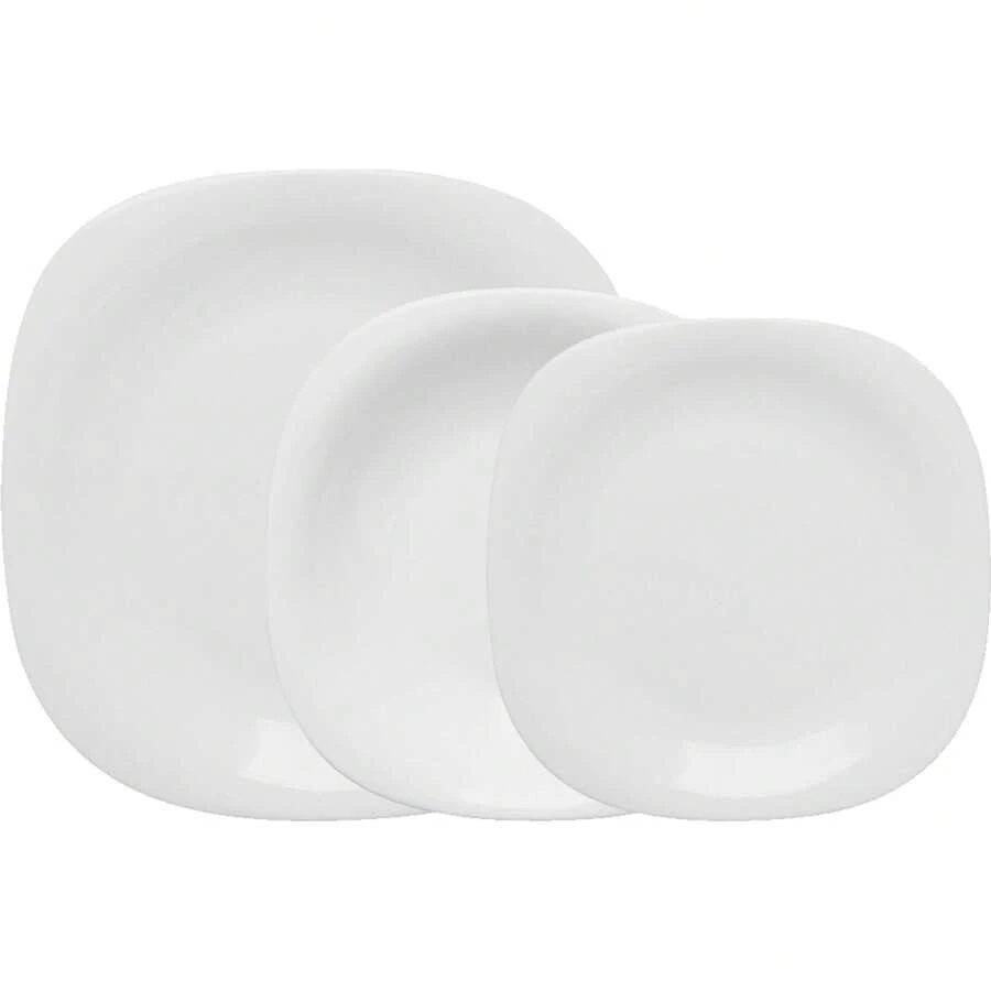 La Mediterránea 完整的 12 件強化玻璃餐具套裝，包括 4 個餐盤（25.3 厘米）、4 個深盤（23 厘米）和 4 個甜點盤（20.5 厘米），帛琉系列 - 免費送貨 ✅ 24/48 小時內送達西班牙（半島） - 帛琉 - 查看 1