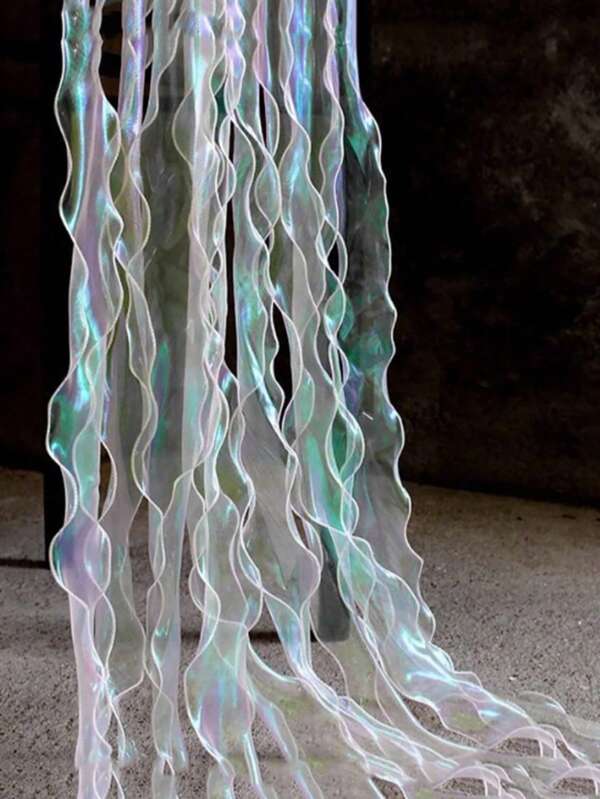 1 rollo/900cm Cinta de embalaje con forma de cola de pez de colores, cinta de embalaje para regalos, cinta decorativa tipo lazo DIY para accesorios para el cabello