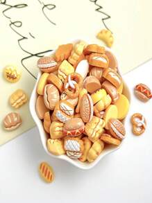 30/50 Peças Acessórios de Unhas da Série Pão para Brincar com Comida, Encantos de Unhas Fofos de Arte de Unhas Resina Doce Design de Donuts, Decoração de Unhas DIY Suprimentos de Artesanato de Arte de Unhas Fofas