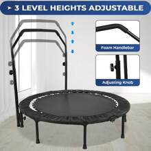 ADVWIN Trampoline Rebounder Max Load 200KG, Fitness Trampolines With Adjustable Foam Handle, Suitable For Adult Indoor/Outdoor Workout