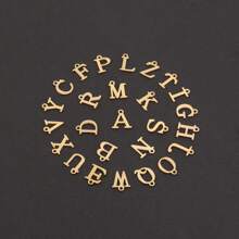 1pc New Fashion Initial Angel Wings Pendant Golden Stainless Steel Bead Chain Necklaces For Women