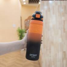 1pc 26oz/32oz Transparent/Frosted Plastic Water Bottle With Lid & Handle, Leak-Proof, Suitable For Students, Outdoor Sports, Travel, Gifts For Various Occasions - Multicolor - View 22