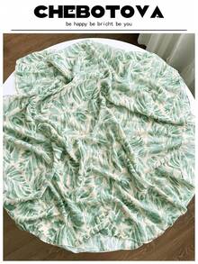 1 chiếc khăn choàng tua rua nhuộm màu lá xanh mới cho mùa xuân/hè, khăn choàng chống nắng ngoài trời đa năng, khăn tắm biển du lịch và chụp ảnh. - màu xanh lá - Xem 5