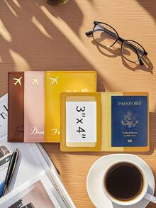 Bìa hộ chiếu tùy chỉnh in tên, bao hộ chiếu da họa tiết hoa, ví du lịch và bảo vệ hộ chiếu làm quà kỷ niệm - Nhiều màu - Xem 3