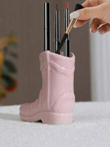 1 Piece Of Creatively - Designed And Compact, Pink Boot - Shaped, - Friendly Resin Decorative Storage Ornament - DIY Collage - Ready, Lovely Pink Hue, Boot - Like Shape, For Storing Matches, Decorative Flowers And Cosmetic Bottles, Suitable For Desktop Decoration Scenarios