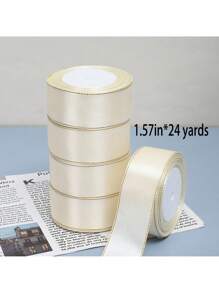 24 Yards Double Gold Edged Ribbon 4cm/1.57in Multicolor Gift Wrapping Webbing Headdress Accessories Clothing Accessories Webbing For Gift Wrapping, Crafts, Bows Hair Accessories, Wedding Party Decorations
