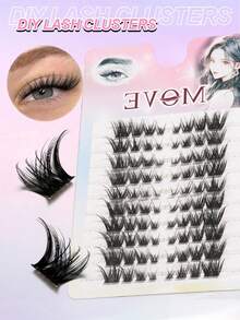 80pcs CC Curl Eyelashes Clusters Fluffy Thick DIY Eyelash Extension Clusters Eyelash Volume Eyelash Clusters Cat Eye Eyelash Clusters Fluttering Eyelash Clusters Cluster Eyelash Extensions - CC - 查看 3