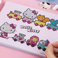 Sanrio 4件套卡通三丽鸥钻石画套装 - MyMelody、Hello Kitty、Cinnamoroll - 12件钻石画配件，5D钻石画套装，手工艺术品，简易DIY钻石画贴纸工艺品，宝石工艺活动套装，高品质艺术礼品 - 彩色 - 查看 4