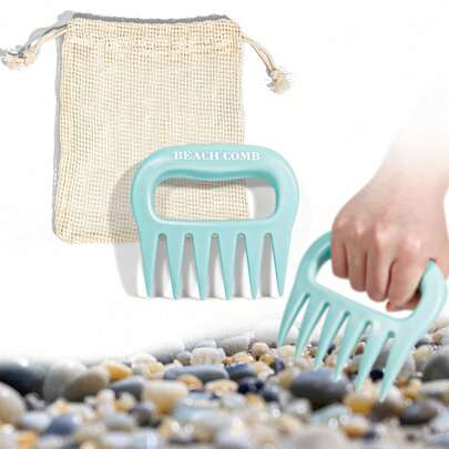 Sand Scoop With Shovel Sand Flea Rake With Beach Mesh Bag Plastic Sand Sifter For The Beach Shell Scooper Shark Teeth Digger For Picking Up Shells Sea Glass Hunting Tools Beach Digging Tools New Popular