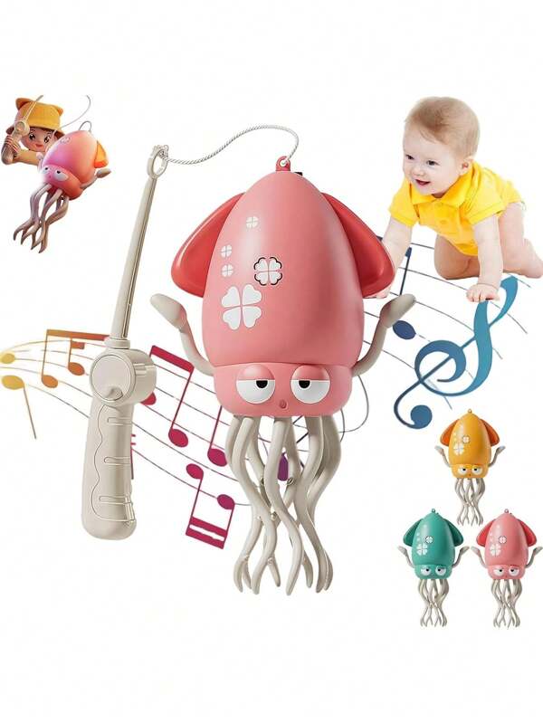 Electric Dancing Octopus Toy For Kids - Automatic Obstacle Avoidance, LED Lights & Music, Interactive Crawling Robot Toy For Toddlers, USB Rechargeable, Gift For Boys Girls