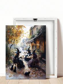 1 件女巫咖啡馆海报、女巫印象派印刷品、万圣节女巫和黑猫墙壁艺术、奇思妙想艺术、穆迪墙壁艺术、卧室装饰、客厅装饰、办公室装饰、餐厅墙壁装饰、厨房装饰、书房、走廊、宿舍装饰、浴室装饰、送给朋友的理想礼物、墙壁艺术、墙壁装饰、家居装饰、房间装饰、帆布墙壁艺术、海报、带框架的墙壁艺术、可选框架