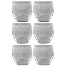 6件柔软训练裤，透气可洗幼儿训练裤，四季皆宜，混色，送给男宝宝和女宝宝的理想礼物，针织面料，防漏，布尿布替代品