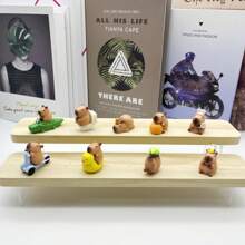1pc/9pcs Handmade Capybara Decoration, Versatile Mini Landscape Doll, Q-Version Figurine, Desktop Ornament, Car Decor, Party Favor, Birthday Gift, Holiday Present, Suitable As Small Gift Doll