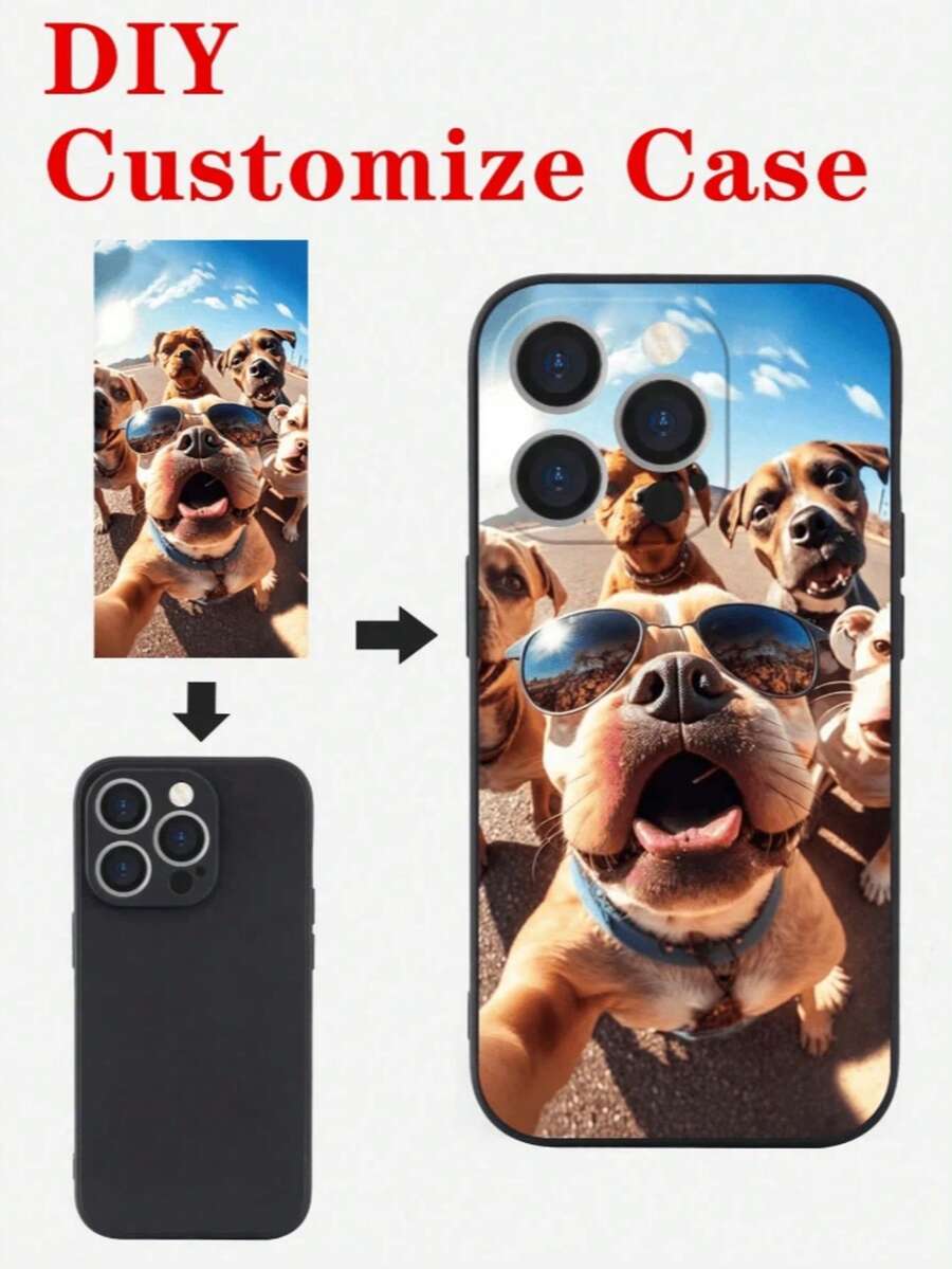 1 pieza Funda de teléfono a prueba de golpes de TPU personalizada, compatible con Apple 16 15 14 13 Plus Pro Max Pro/ Personalizable con fotos personales, dibujos animados, personajes de juegos, celebridades, ideal como regalo de Navidad/Acción de Gracias/Halloween/Día de San Valentín/Pascua para novio/novia/familia/amigos - transparente - Ver 1