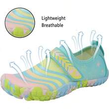 Shoes Barefoot Aqua Socks Outdoor Indoor Quick Dry Sandals Lightweight Slip On Walking Sneakers Beach Pool Swim (Little/Big) - 11-cyan - 查看 2