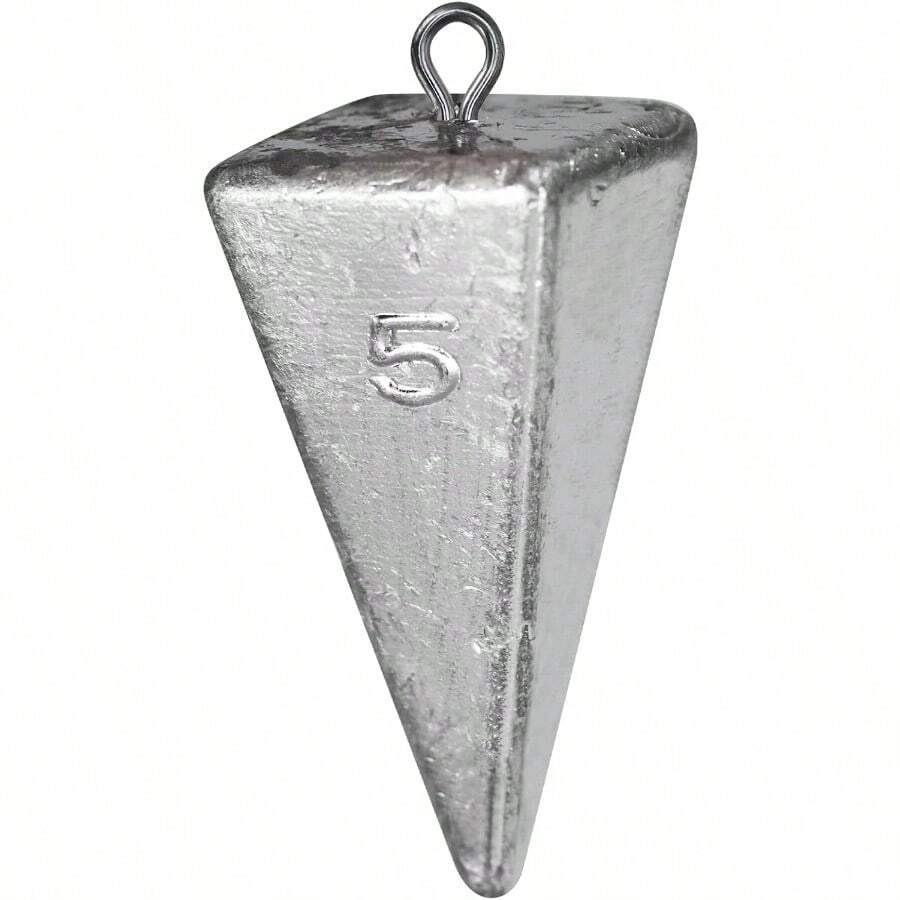 Triangle Fishing Weights 4Sided Pyramid Sinkers Lead Fishing Weights And Sinkers For Saltwater Ocean Surf 1oz32oz 2LB - Silver - View 1