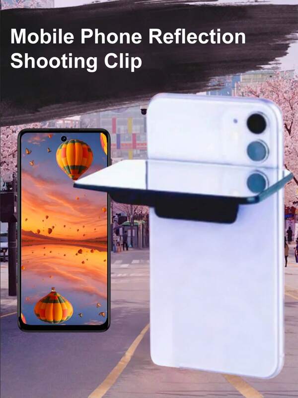 Handy Reflexions-Auslöser im Himmel-Spiegel Design, Smartphone Selfie Reflektor, einstellbarer Handyhalter mit Spiegelreflexion, Spiegelreflexions-Handyhalter für alle Handy, Outdoor Reise Handyhalter mit Spiegelreflexion