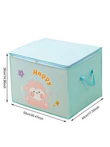 1pc Toy Storage Box,Cartoon Print Basket Organizer. Cute Basket With Handle. Animal Decoration, Book Basket, Gift Basket, Laundry Baskets Storage Basket Sundries Toy Storage Box