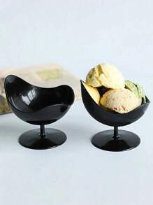 10 Stücke/Set einzigartige Form klare und schwarze Kunststoff Dessertbecher - Einweg-Muschelformen für Mousse, Eis, Vorspeisen, Käsepudding - Multifunktionale Party-Accessoires für Hochzeiten, Geburtstage, Junggesellinnenabschiede, Abschlüsse und Festivals
