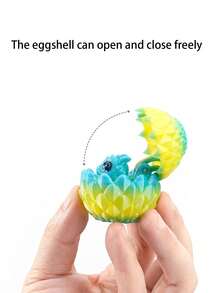 1pc 3D Printed Dragon Egg Hatching Set, Can Open Dragon Eggs With Cute Dragon Models, Creative Model Fantasy Decorations, Suitable For Home And Office Decoration, Unique Gifts And Handicrafts (Random Eye Colors)
