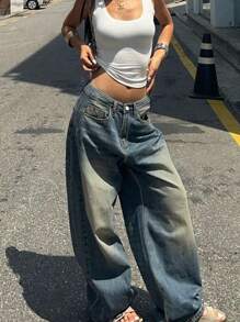 Oversized Boyfriend Style Women's Casual Jeans