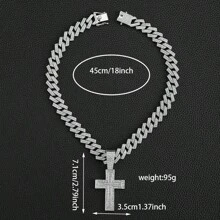 Cross Alloy Pendant Necklace,Daily Outfit, Street Party Exquisite Craftsmanship, Bold Boutique, Men's Accessories, Atmospheric Jewelry, Holiday Gifts.