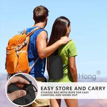 NetHong Single Sleeping Bag Waterproof Outdoor Camping Hiking Envelope Zip Bags 3 Season - Black - View 7