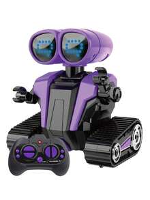 1pc RC Robot Toy With LED Eyes, Flexible Head & Arms, Interactive Walking, Dancing & Music Playing Robot Toy, Christmas, Halloween, Easter Gift For Boys & Girls Over 3 Years Old