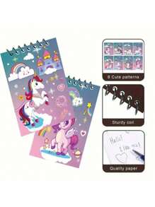 8pcs/Set New Dinosaur Party Spiral Notebook A7 Size Coiled Memo Book, Cartoon Children Stationery, Birthday Gift, Back To School Essential