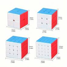 Magic Cube 2x2 3x3 5x5, Smooth Speed Cube, Stickerless Cube, Educational Toys Children Puzzle Toys, Designated For Competition, Kid Toys Magic Cube Gift