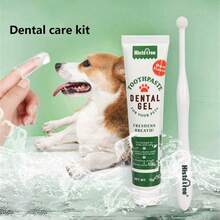 1 pieza Cepillo dental de dedo para mascotas, cepillo de dientes de silicona para mascotas, set de cepillo de dedo para perros y gatos, tamaño pequeño adecuado para la limpieza dental de perros y gatos - transparente - Ver 3