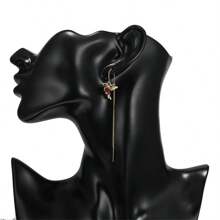 1 par de pendientes colgantes con diseño elegante de colibrí, incrustados con circonita cúbica brillante, un regalo delicado y encantador para mujeres