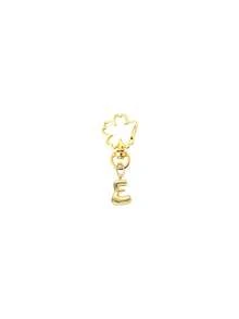 1pc Cute Bubble Alphabet Charm Bag Pendant - Flower Shape Keychain, High Quality Gold Letters A-Z, Shiny Alloy Bag And Backpack Pendant - Perfect Gift For Birthdays And Special Occasions, Keychain Ring Bag Backpack Pendant Car Pendant, Gift For Women And Girls, Wallet And Handbag Accessories, Bag Pendant, Best Gift For Lovers, Friends, Party Souvenirs