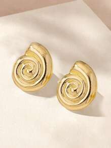 3pcs/Set Starfish & Shell Shaped Stud Earrings Set, Ocean Themed Fashion Beach Jewelry Accessories
