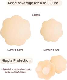 Grace Form Nipple Covers - Sticky Bra Pasties, 2 Pairs - Brown - View 8