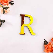 1 Piece 3D Acrylic Mirror Letter Art Wall Sticker - Light And Shadow Intertwined Space Aesthetic Symbol, Gold/Silver/Black/Rose Gold Oversized Letters Self-Adhesive Home Decorative Letter Logo Art Sticker, Artistic 3D Thickened Acrylic Mirror Letters Wall Sticker (3.93/5.9/7.87/11.81 Inches)