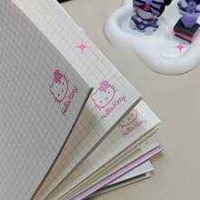 Sanrio Sanrio A5 Thick Hard Cover Kawaii Kitty Student Office Notebook, High Aesthetics Girl's Diary,For School Supplies,Back To School